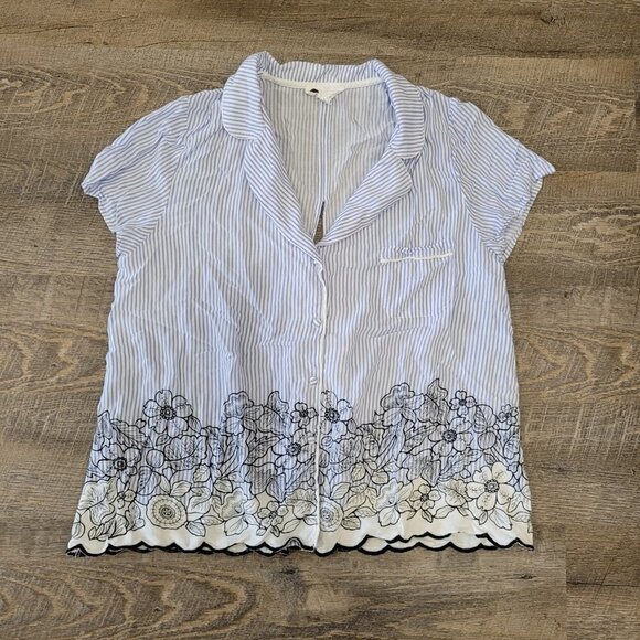 FLOREAT | Anthropologie Beverly Striped Sleep Top | Sz. L - Picture 5 of 9